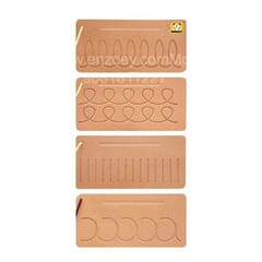 Writing Patterns Practice Writing Boards for Kids - Wooden Educational Toys for Kids 3 Years Or 2-4 Years Old, Patterns Tracing Boards, Learning Wooden Toys-Brown