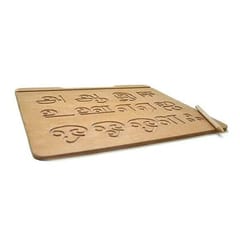 Educational Wooden Tamil Vowels & Consonants Handwriting Practice Board Learning Tracing Boards with Dummy Pencil & Montessori Knobs Best Gift Toy for Preschoolers Kids  Set of 2 (V+C)