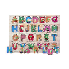 Wooden Puzzle with Knobs Educational and Learning Toy for Kids (Alphabet)