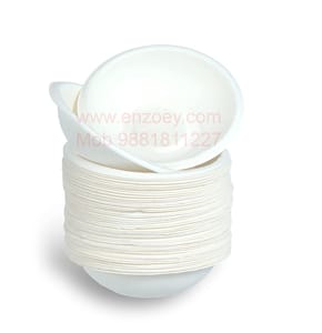 100%Bio-degradable Disposable Round Small Bowl for Party and Religious Function(180 ml)