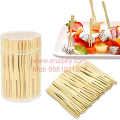 Products ( 4 in 1 ) Biodegradable Wooden Utensils 50pcs Wooden Forks + 50pcs Wooden Spoons + 50pcs Wooden Toothpicks + 50pcs Fruit Forks ( Pack in 200) Great for Parties, Camping, Weddings