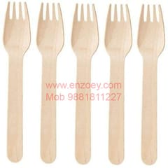 Products ( 4 in 1 ) Biodegradable Wooden Utensils 50pcs Wooden Forks + 50pcs Wooden Spoons + 50pcs Wooden Toothpicks + 50pcs Fruit Forks ( Pack in 200) Great for Parties, Camping, Weddings