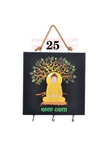 Spritual Multicolor Buddha Decorative Wooden Wall Hanging