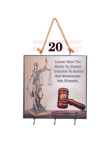 The Law Concept Wooden Wall Hanging