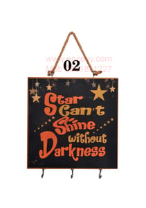 Inspirational Quotes " Star Can'T Shine Without Darkness " Decorative Wooden Wall Hanging For Living Room,Home,Office