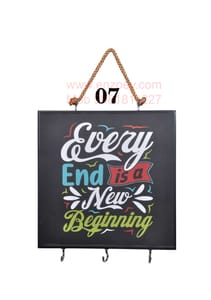 Inspirational Quotes "Every Ends Is A New Beginning" Decorative Wooden Wall Hanging