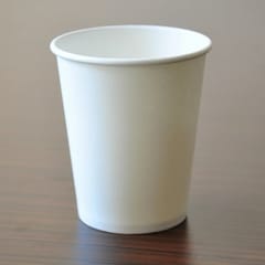 Paper Glass Disposable Tea/Coffee Cups, Set of 50 pcs, 200 ml - White