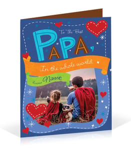Best Papa In The Whole World Personalised Card Perfect Gift For Father's Day