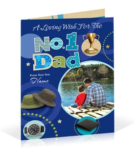 No.1 Dad Personalised Card Perfect Gift For Father's Day