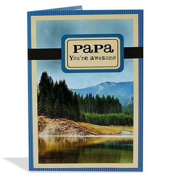 Papa You're Awesome Card For Father Gift For Father's Day Greeting Cards