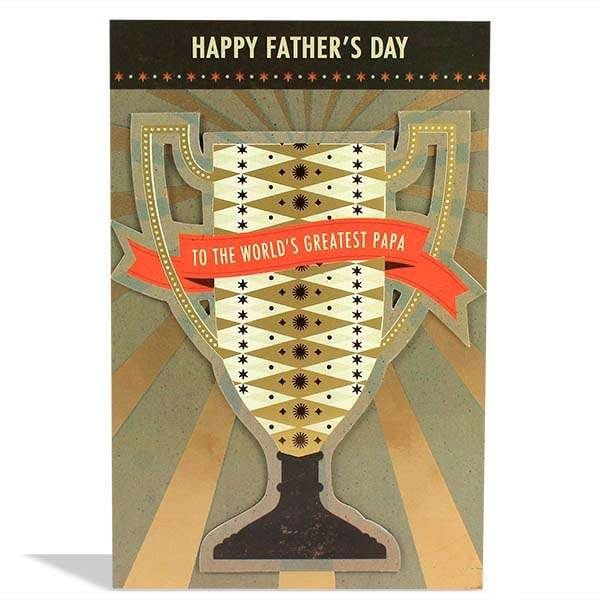 World Greatest Papa Card For Father Gift For Father's Day Greeting Cards