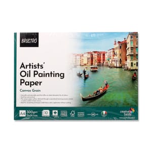 OIL PAINTING PAPER CANVAS GRAIN A4 300 GSM (10 SHEETS)