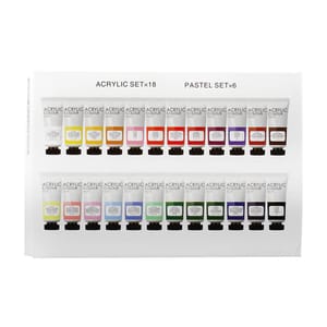 ACRYLIC COLOUR SET (24 SHADES X 22 ML)