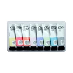 PASTEL ACRYLIC COLOUR (8 SHADES X 22 ML)