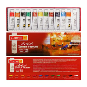 ARTIST ACRYLIC COLOURS - 12 ASSORTED SHADES (9 ML)