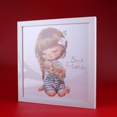 Beautiful Girl with Deer Personalised Photoframe