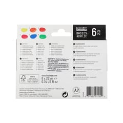 BASICS ACRYLIC FLUORESCENTS (6 SHADES X 22 ML)