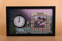 Wedding Love Laughter and Even After Wooden Clock , Home Decor