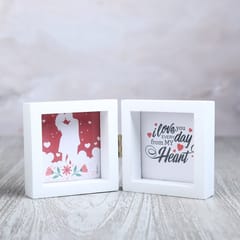 White Mini Twin Photoframe , Home Decor