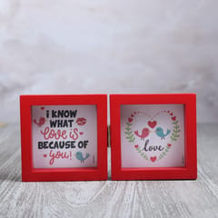 Red Mini Twin Photoframe  , Home Decor