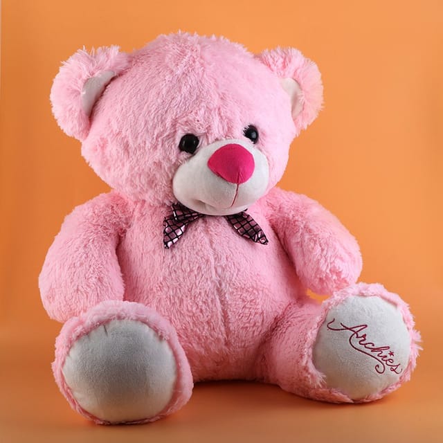 Beautiful Pink Teddy Bear with Pink Bow Soft Toy 50cm Home Decor , Soft Toy For Kids , Birthday, Anniversary.