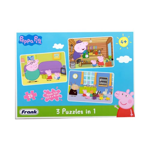 PEPPA PIG 3 PUZZLES IN 1 (26 PCS)