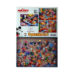 DISNEY MICKY AND FRIENDS 3 PUZZLES IN 1 (48 PCS)