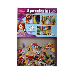 DISNEY SOFIA THE FIRST JIGSAW PUZZLE 3 PUZZLES IN 1 (26 PCS)