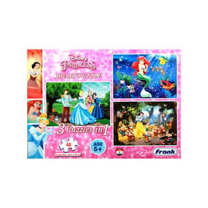 DISNEY PRINCESS JIGSAW PUZZLE 3 PUZZLES IN 1 (48 PCS)