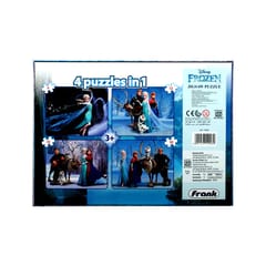 DISNEY FROZEN JIGSAW PUZZLE 4 PUZZLES IN 1.