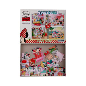 DISNEY MINNIE MOUSE JIGSAW PUZZLES 4 PUZZLES IN 1