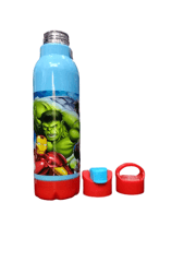 Avengers Steel Iceberg Insulated Bottle-550 ml with Free Cap Inside Steel Inner for Kids Keep Warm & Cold for Long Time