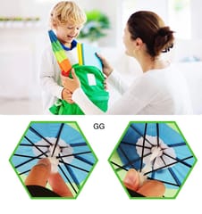 Hat Umbrella Colorful Party Hats , Rainbow Colorful Beach Party Hats , Premium Quality Hat Umbrella For Kids & Adults , Polyester Umbrella Size  In open 52 cm ,Size In Fold 30 cm ,Gift For Your Kids In Rainy Season