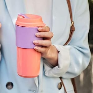 Tupperware Plastic Tumbler - 1Pc, Pink, 490Ml ,For Gift ,Drinkwear , Mug ,For Girls