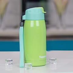 Tupperware Alloy Steel Sipper Bottle 550ml , Set of 1 , Green, For School Student ,Sipper Bottle