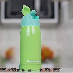 Tupperware Alloy Steel Sipper Bottle 550ml , Set of 1 , Green, For School Student ,Sipper Bottle