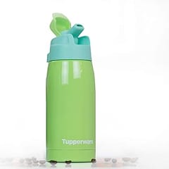 Tupperware Alloy Steel Sipper Bottle 550ml , Set of 1 , Green, For School Student ,Sipper Bottle