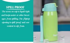 Tupperware Alloy Steel Sipper Bottle 550ml , Set of 1 , Green, For School Student ,Sipper Bottle