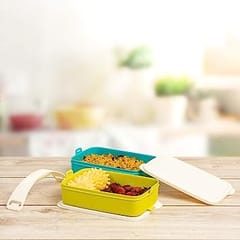 Tupperware Plastic Click to Go Lunch Carrier 900ml 2pc (Multicolour) , Lunch Box