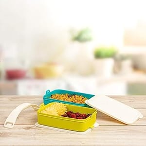 Tupperware Plastic Click to Go Lunch Carrier 900ml 2pc (Multicolour) , Lunch Box