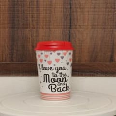 To the Moon & Back, Coffee Cup & Sipper, Valentines Day Gift, 1 tumbler with 2 lids