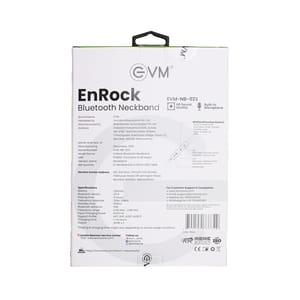 Black & Red EnRock Bluetooth Neckband EVM-NB-023 perfect gift for music-lover stakeholders