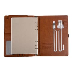 Premium Tan Leather Finished 8000mAh Powerbank Diary is good corporate gifting idea for your friends and colleagues