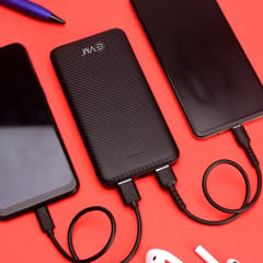 EVM Black Enzest 10000 mAh Powerbank provides handy support to your devices