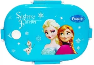 Peri Peri Lunch Box Frozen  Plastic for Back to School Kids 1 Containers and 1 Spoon(fock) 1Lunch Box (700 ml) (Colour and Print as per Availability)