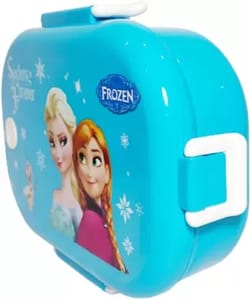 Peri Peri Lunch Box Frozen  Plastic for Back to School Kids 1 Containers and 1 Spoon(fock) 1Lunch Box (700 ml) (Colour and Print as per Availability)