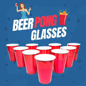 Red Pong Glasses Pack Of 20pcs 450ml