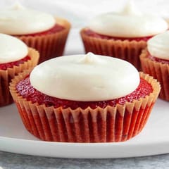 Red Velvet Cheese Cup Cakes 9 (Pack of 6) for Kids,Birthday Party,Special Occassion,Party & Event