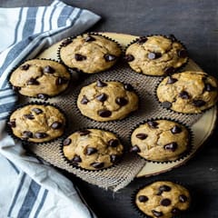 Banana Choco Chips Muffins 9 (Pack of 6) for Kids,Birthday Party,Special Occassion,Party & Event