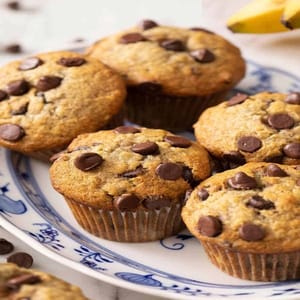 Banana Choco Chips Muffins 9 (Pack of 6) for Kids,Birthday Party,Special Occassion,Party & Event